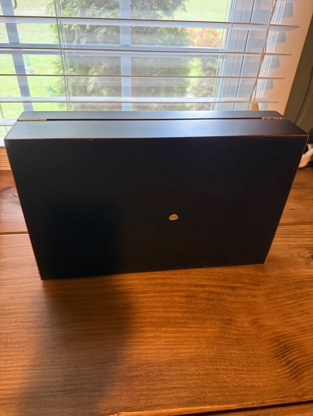 Wooden Watch Storage Box with Glass Lid and Multiple Compartments